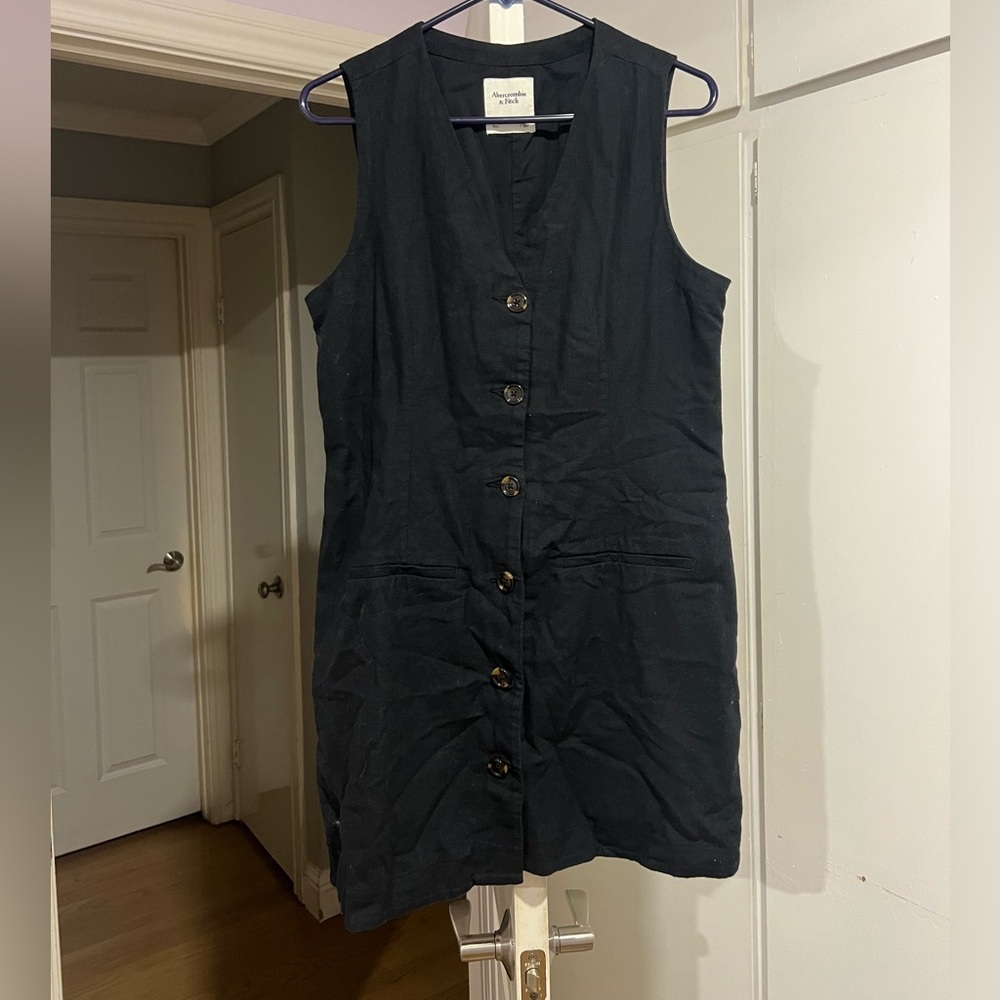 Abercrombie & Fitch Blue Sleeveless V-Neck Top
